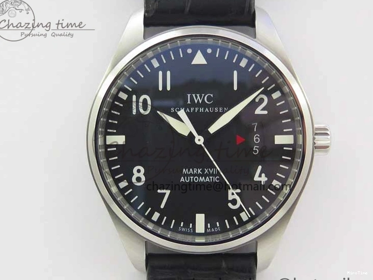 MIROTIME 0723 Affordable Mark XVII IW326501 FKF 1:1 Best Edition Black Dial on Black Leather Strap 7131